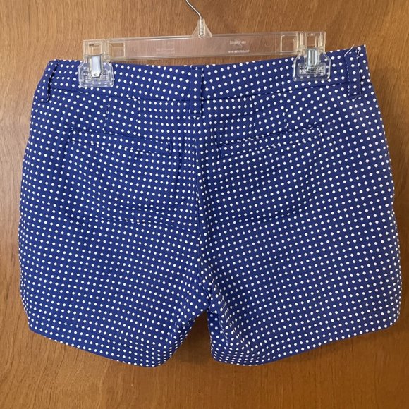 Old Navy Polka Dot Everyday Shorts Size 4 Womens Royal Blue And White EUC - Picture 3 of 6
